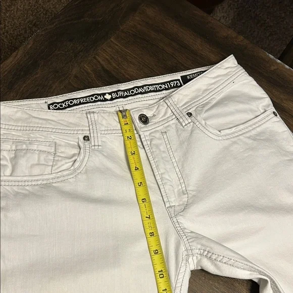 Buffalo David Bitton Men's White Kemitch Slim Boot King Fit Jean - Picture 5 of 14